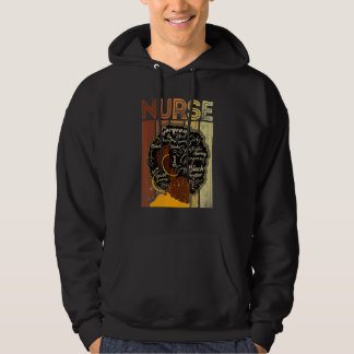 Black Strong Nurse Afro Love Melanin African Ameri Hoodie