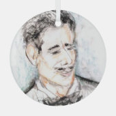 Black Stropdas Affair Glas Ornament (Voorkant)