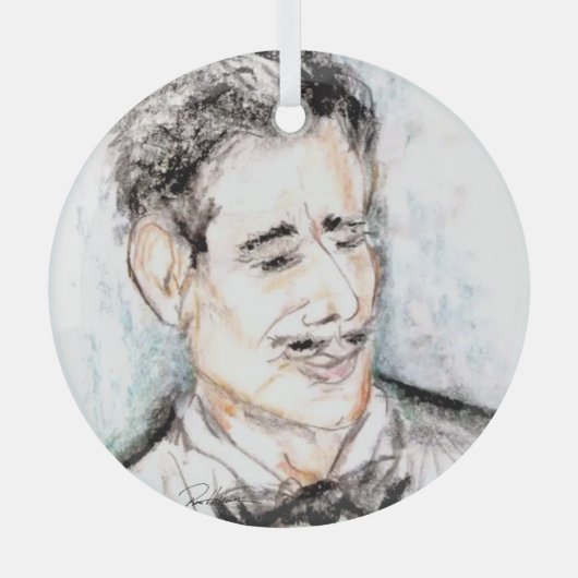 Black Stropdas Affair Glas Ornament (Voorkant)