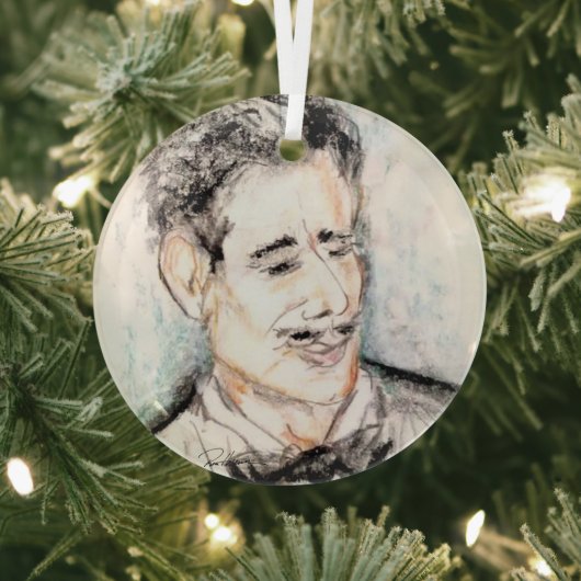 Black Stropdas Affair Glas Ornament (Insitu)