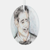 Black Stropdas Affair Glas Ornament (Voorkant links)