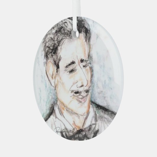 Black Stropdas Affair Glas Ornament (Voorkant links)