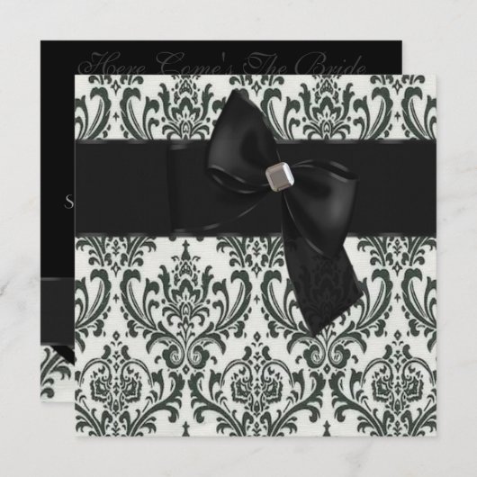 Black Stropdas Affair Kaart (Voorkant / Achterkant)