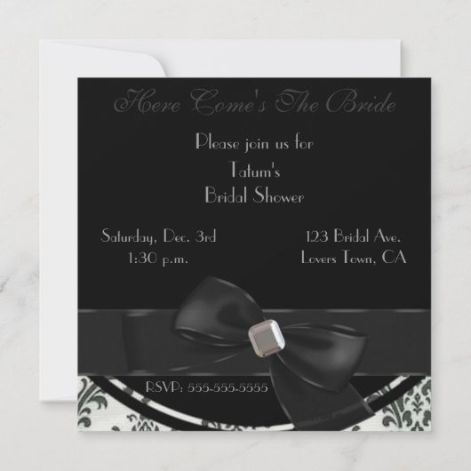 Black Stropdas Affair Kaart (Achterkant)