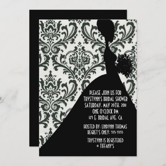 Black Stropdas Affair Kaart (Voorkant / Achterkant)