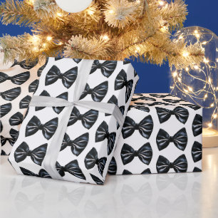 Black Stropdas Christmas Cadeaupapier