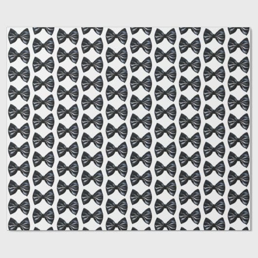 Black Stropdas Christmas Cadeaupapier (Vlak)