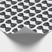 Black Stropdas Christmas Cadeaupapier (Hoek)