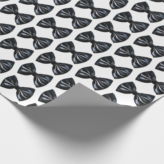 Black Stropdas Christmas Cadeaupapier (Hoek)