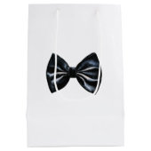 Black Stropdas Christmas Medium Cadeauzakje (Achterkant)