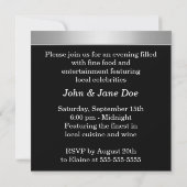 Black Stropdas Corporate Party Fund Raising Event Kaart (Achterkant)