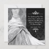 Black Stropdas Destination Invitation Kaart (Achterkant)