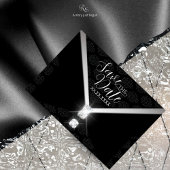 Black Stropdas Diamond Bewaar de datum Save The Date
