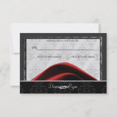 Black Stropdas Diamond R.S.V.P. RSVP Kaartje (Achterkant)