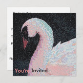 Black Stropdas Dinner Dance Uitnodiging (Voorkant / Achterkant)