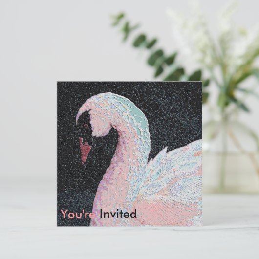 Black Stropdas Dinner Dance Uitnodiging (Staand voorkant)