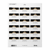 Black Stropdas Elegance 2 Golden Matching Address  Etiket (Full Sheet)