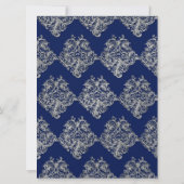 Black Stropdas Elegance 3 - Zilveren look  Damask Kaart (Achterkant)