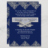 Black Stropdas Elegance 3 - Zilveren look  Damask Kaart (Voorkant / Achterkant)