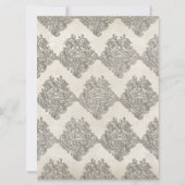 Black Stropdas Elegance 3 - Zilveren look Damask Kaart (Achterkant)