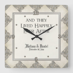 Black Stropdas Elegance 3 - Zilveren look  Damask Vierkante Klok