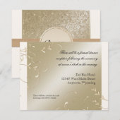 Black Stropdas Elegance, Champagne Cream Wedding C Informatiekaartje (Voorkant / Achterkant)