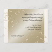 Black Stropdas Elegance, Champagne Cream Wedding C Informatiekaartje (Voorkant)