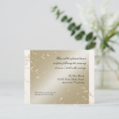 Black Stropdas Elegance, Champagne Cream Wedding C Informatiekaartje (Staand voorkant)