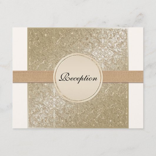 Black Stropdas Elegance, Champagne Cream Wedding C Informatiekaartje (Achterkant)