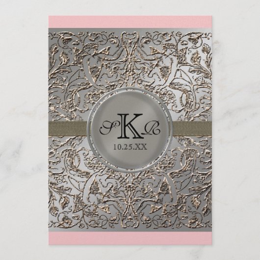 Black Stropdas Elegance, Silver Wedding Dinner Men Menu (Voorkant)