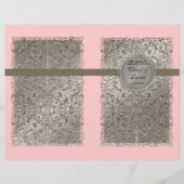 Black Stropdas Elegance, Silver Wedding Programs (Voorkant)