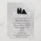 Black Stropdas Event Corporate party Invitation Kaart (Voorkant / Achterkant)