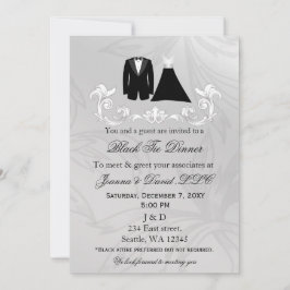 Black Stropdas Event Corporate party Invitation Kaart