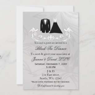 Black Stropdas Event Corporate party Invitation Kaart