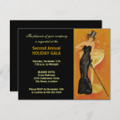 Black Stropdas Event Formal Kaart (Voorkant / Achterkant)