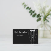 Black Stropdas Formal Tuxedo Event Planning Visitekaartje (Staand voorkant)