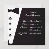 Black Stropdas Formele Gebeurtenis Uitnodiging (Achterkant)