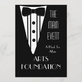 Black Stropdas Fundraiser Formele gebeurtenis Kaart