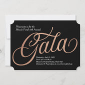 Black Stropdas Gala Invitation Kaart (Voorkant)