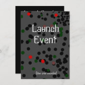 Black Stropdas Launch Event party Kaart (Voorkant / Achterkant)