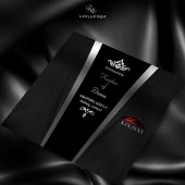 Black Stropdas Luxe Bestemmingsuitnodiging Kaart