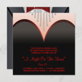 Black Stropdas officiële prom uitnodigingen (Voorkant / Achterkant)