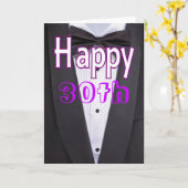 Black stropdas tuxedo Happy-verjaardagskaart Kaart (Gele Bloem)