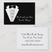 Black Stropdas Tuxedo Mannen Store Visitekaartje (Voorkant / Achterkant)