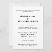 Black Stropdas Tuxedo Wedding Kaart (Achterkant)