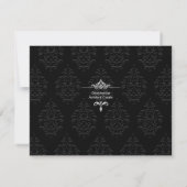 Black Stropdas Wedding Destination Save the Date (Achterkant)
