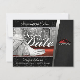 Black Stropdas Wedding Destination Save the Date