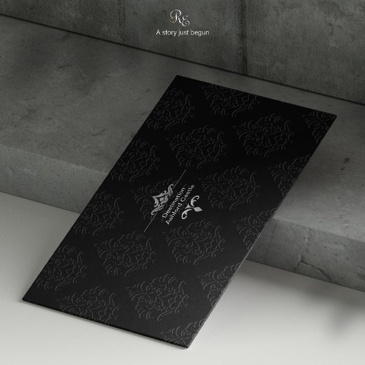 Black Stropdas Wedding Destination Save the Date