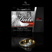 Black Stropdas Wedding Destination Save the Date