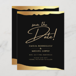 Black Stropdas Wedding Gold Foil Script Elegant Ev